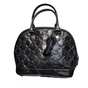 SOLD Hello Kitty Sanrio Blk patent leather emb bag